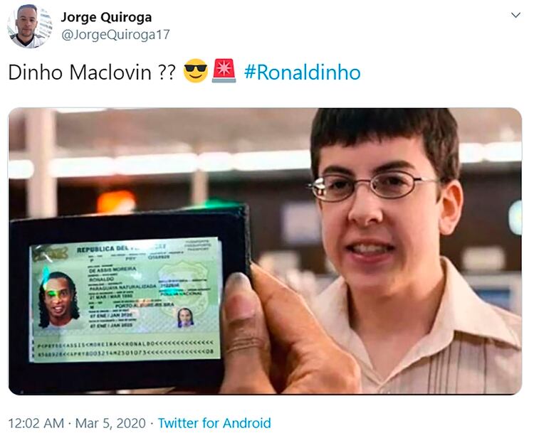 Los memes sobre la detención de Ronaldinho en Paraguay