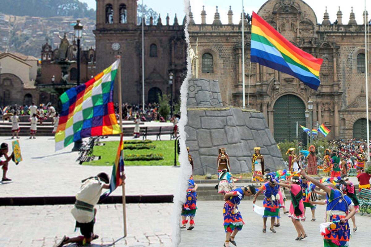 Cusco luce en sus calles la bandera del Tahuantinsuyo, conocida por representar a todo el Cusco y las comunidades andinas.