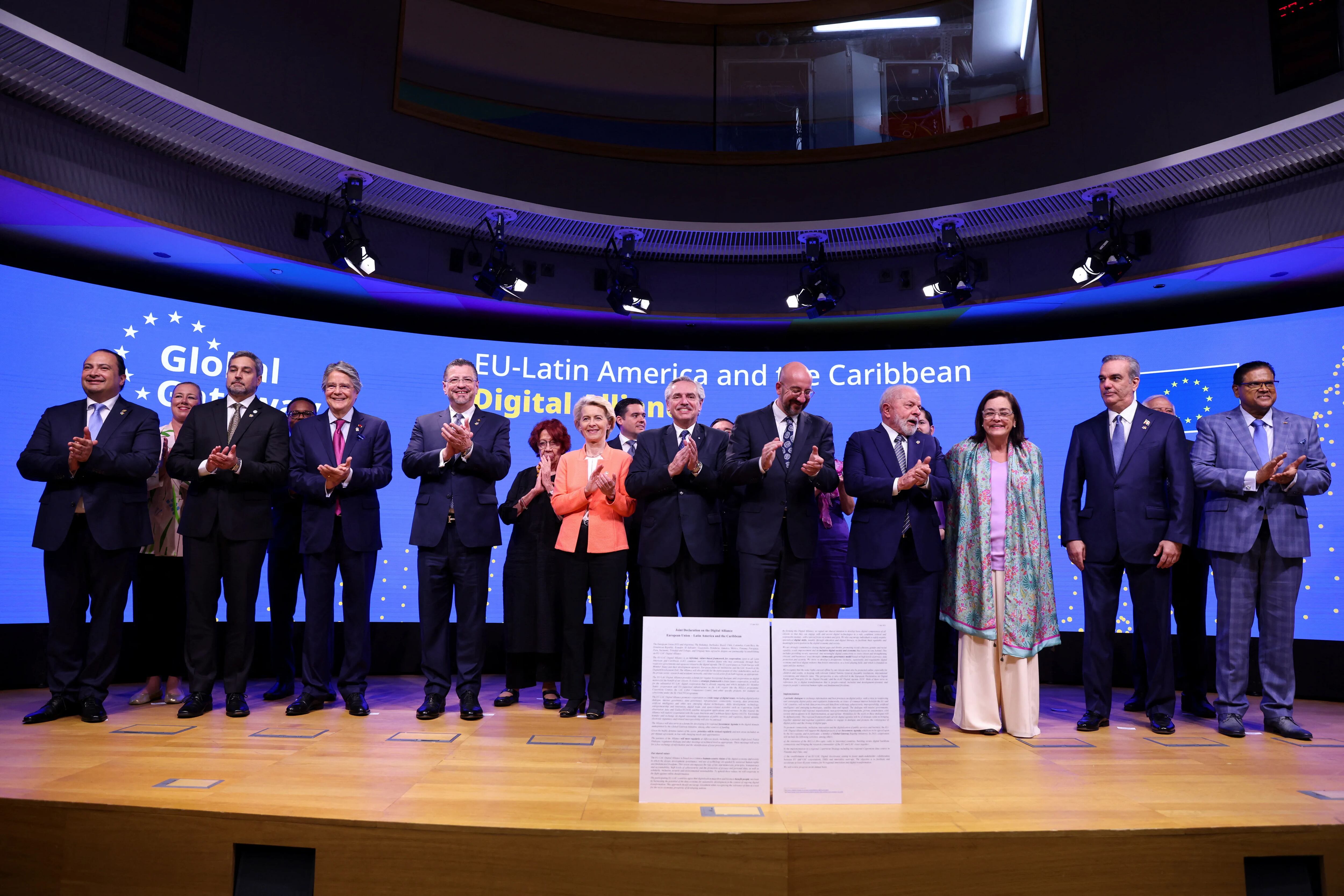 Los líderes de la UE y la CELAC se reunieron en Bruselas (REUTERS/Johanna Geron)