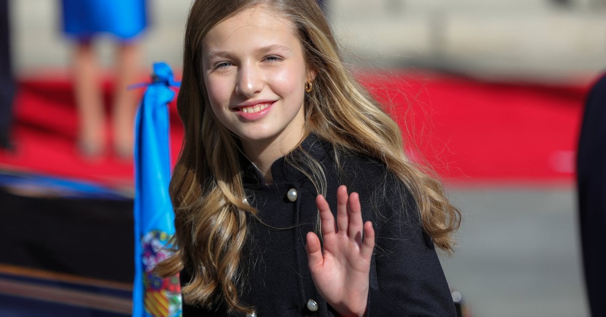 The Princess Leonor made her debut in solitaire in an official act of the Spanish Crown