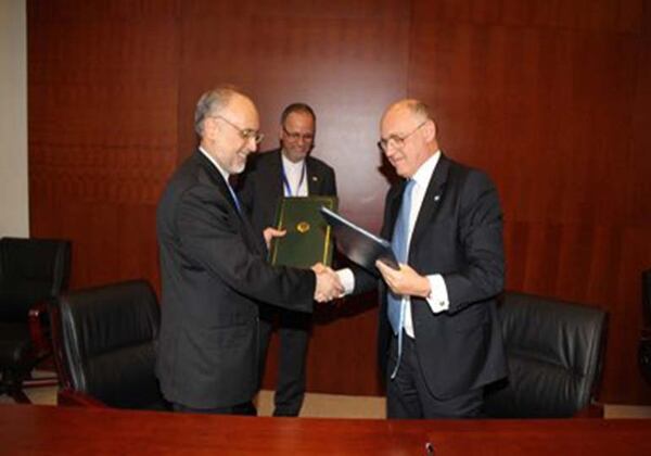 Salehi junto a Héctor Timerman