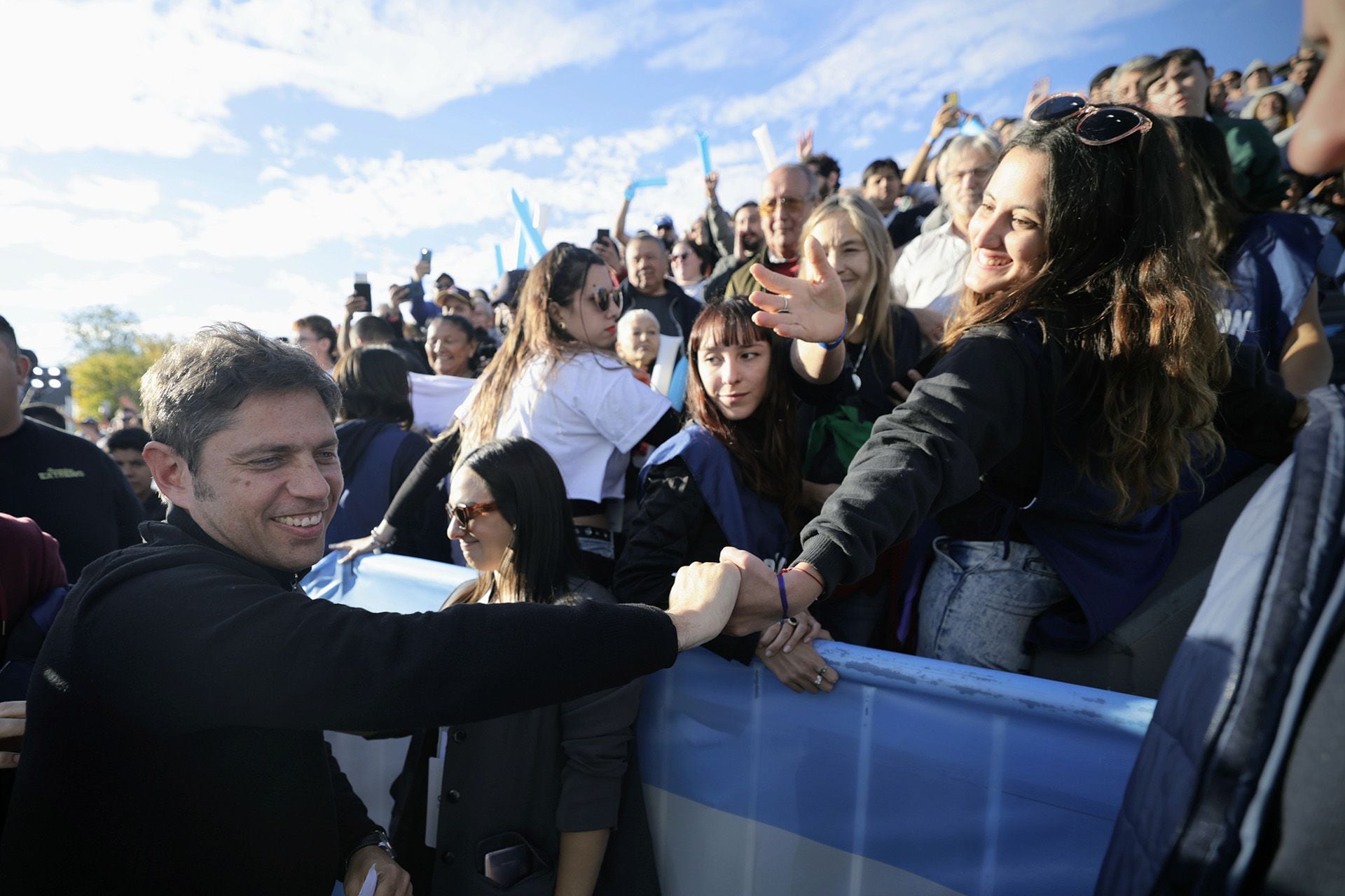 Axel Kicillof en el acto de Cristina Kirchner en Quilmes