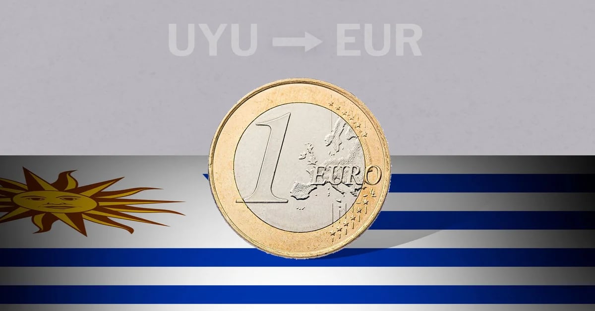 Euro opening value in Uruguay this February 14 from EUR to UYU