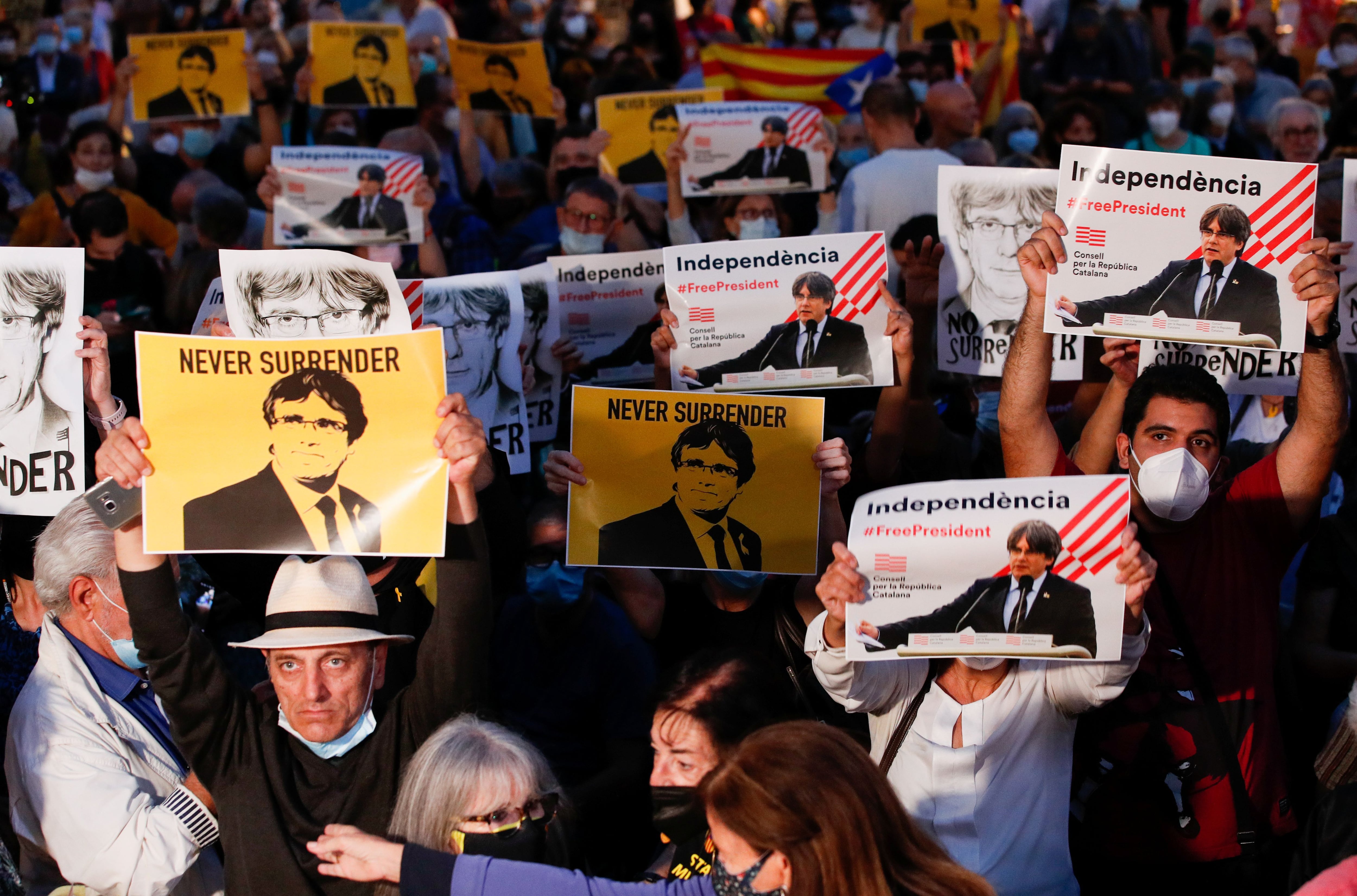 The protests in Barcelona (REUTERS / Albert Gea)