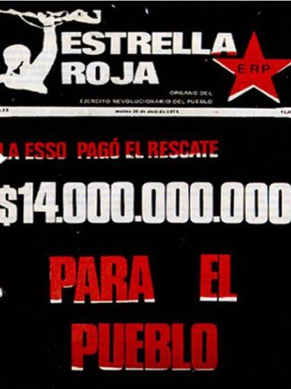 Tapa de “Estrella Roja” anunciando el pago del rescate de Samuelson.