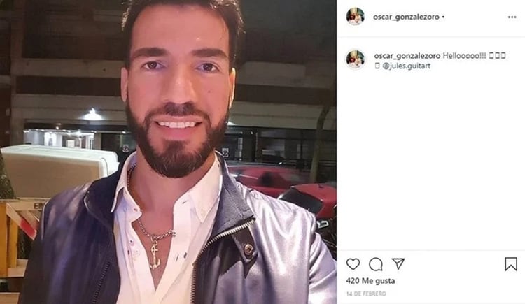 El pasado Día de los Enamorados, Oscar González Oro saludó a su entonces novio con un especial posteo en las redes, que eliminó luego de su separación