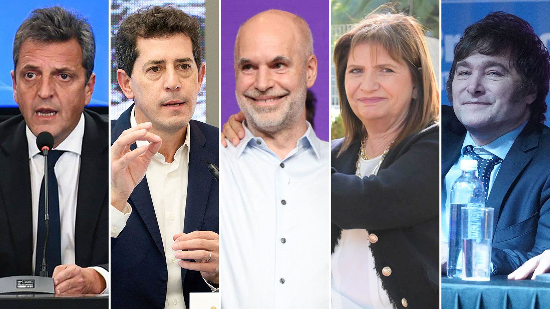 Massa, Wado, Larreta, Patricia Bullrich, Javier Milei