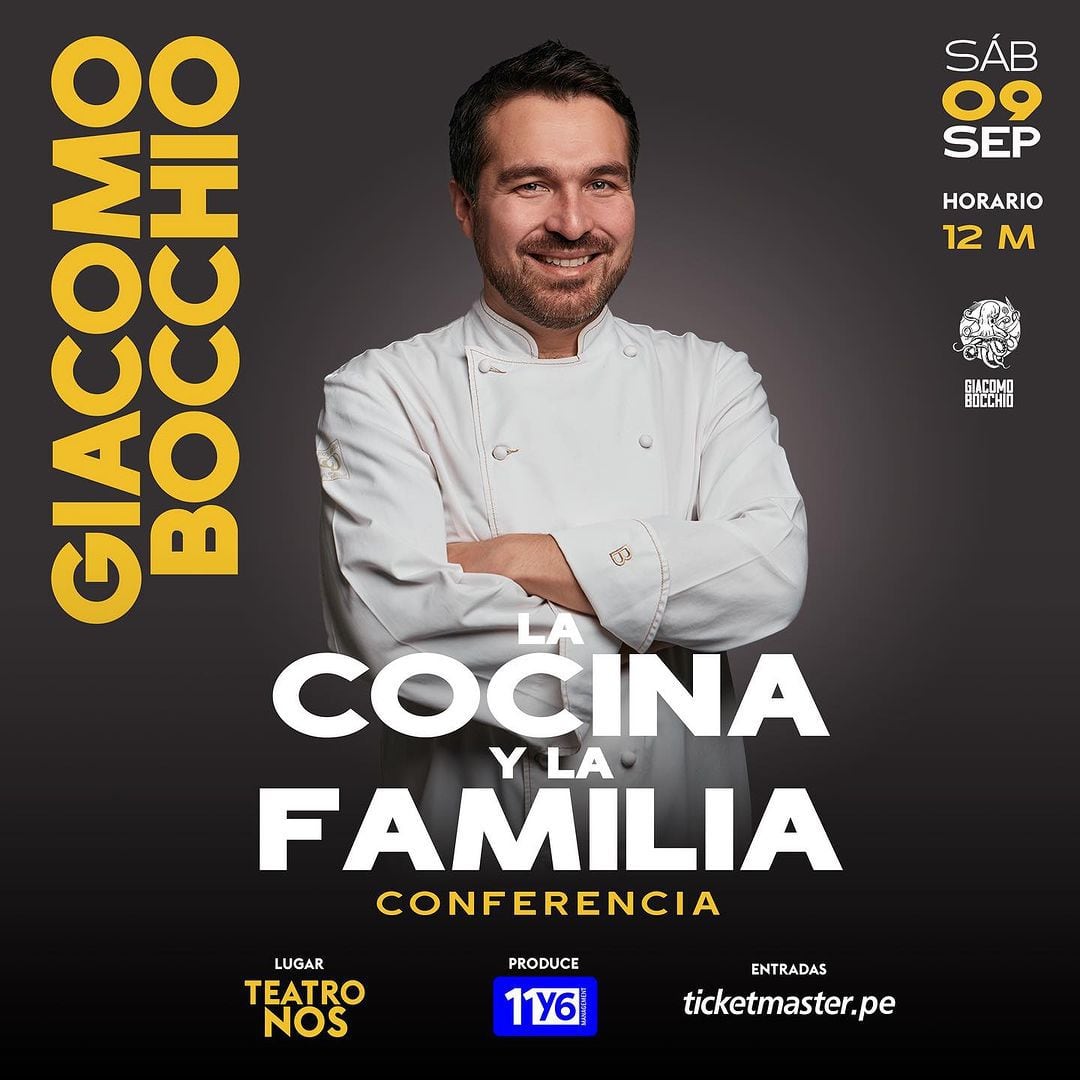 Giacomo Bocchio dará conferencia de cocina. (Instagram)