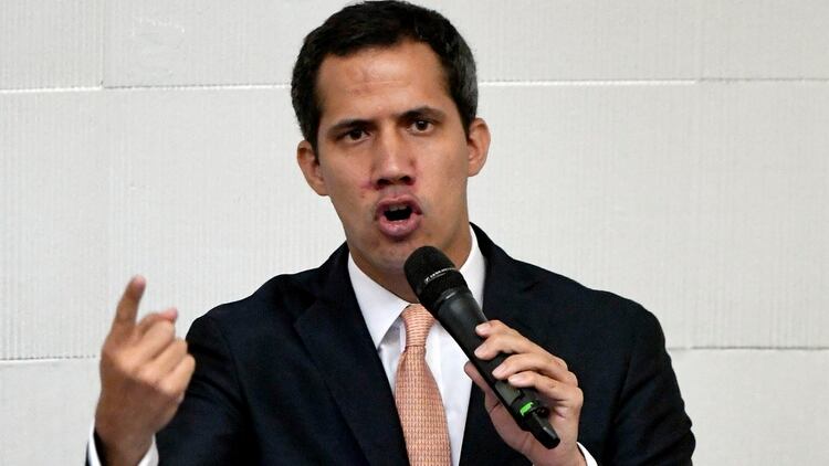 Juan GuaidÃ³, presidente interino de VenezuelaÂ (Photo by Federico PARRA / AFP)