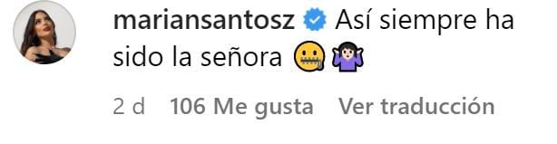 Marian reveló todo por comentarios del video. (Instagram) 