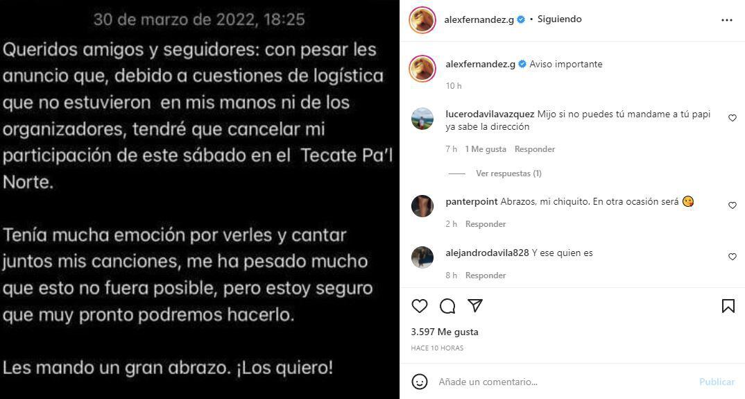 (Schermata: @alexfernandez .g/Instagram)