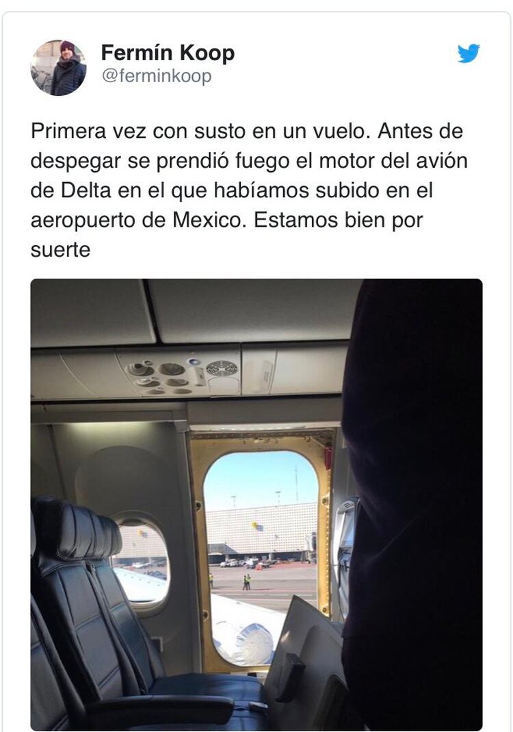 Usuarios reportaron el hecho a través de sus cuentas de Twitter (Foto: Twitter @ferminkoop)