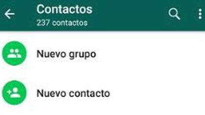 Elige la opción crear contacto desde WhatsApp (Captura de pantalla)