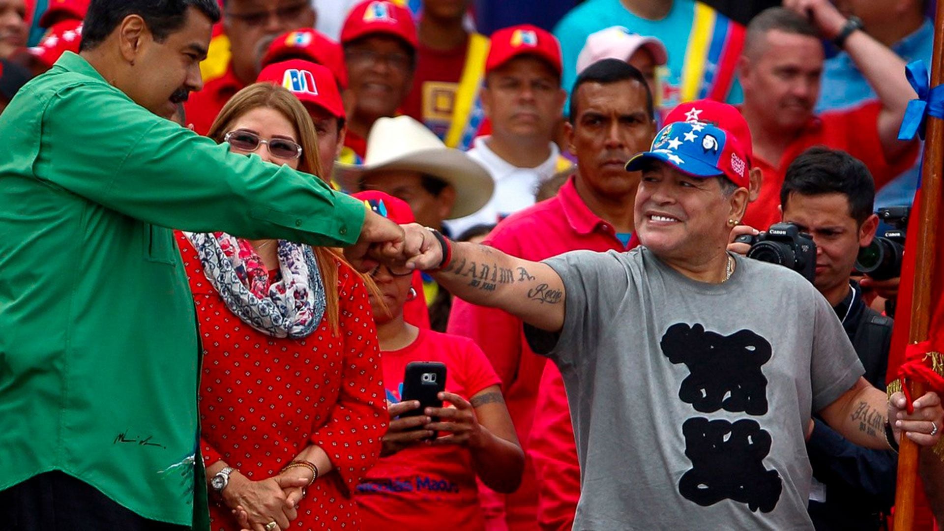 Diego Maradona, un férreo defensor del dictador venezolano Nicolás Maduro