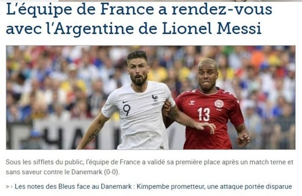 Le Figaro de Francia ya palpita el cruce de octavos ante Argentina