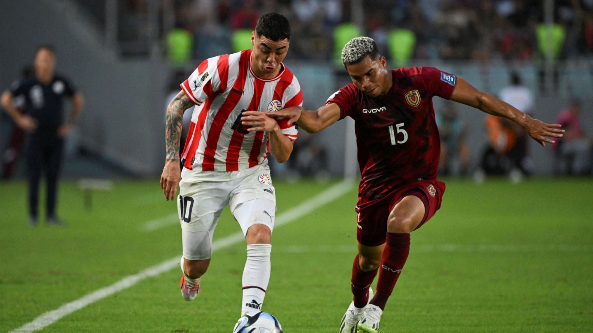 Venezuela consiguió imponerse por 1-0 sobre Paraguay en Maturín - Crédito: AFP