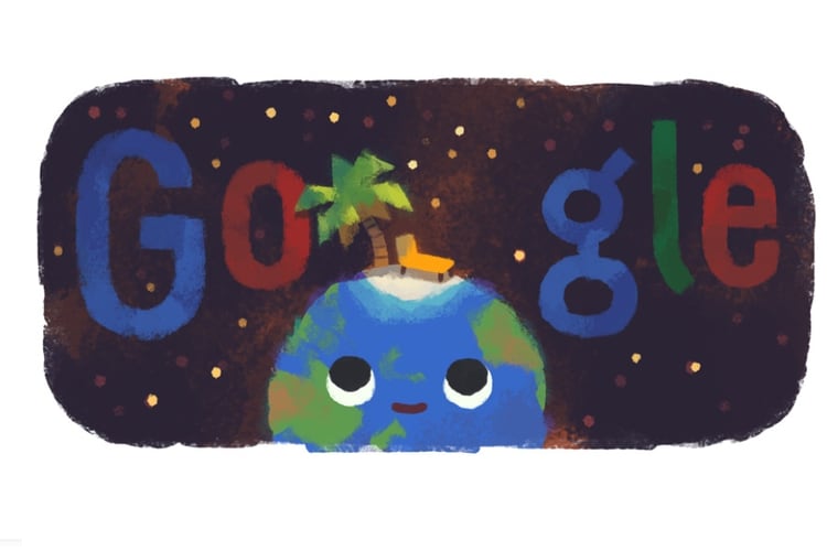El doodle de Google que se ve en el hemisferio norte (Foto: Google)