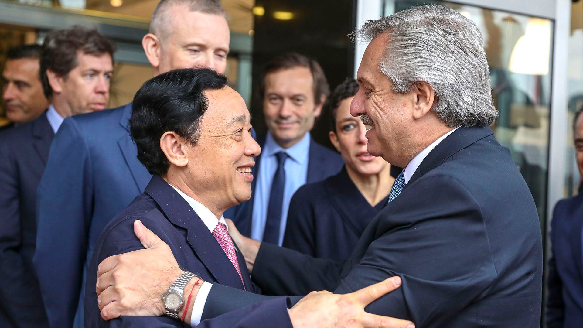 El presidente Alberto Fernández y el chino Qu Dongyu, quien está al frente de la FAO, ya se vieron en Roma en febrero de 2020. Foto: Esteban Collazo / Télam.