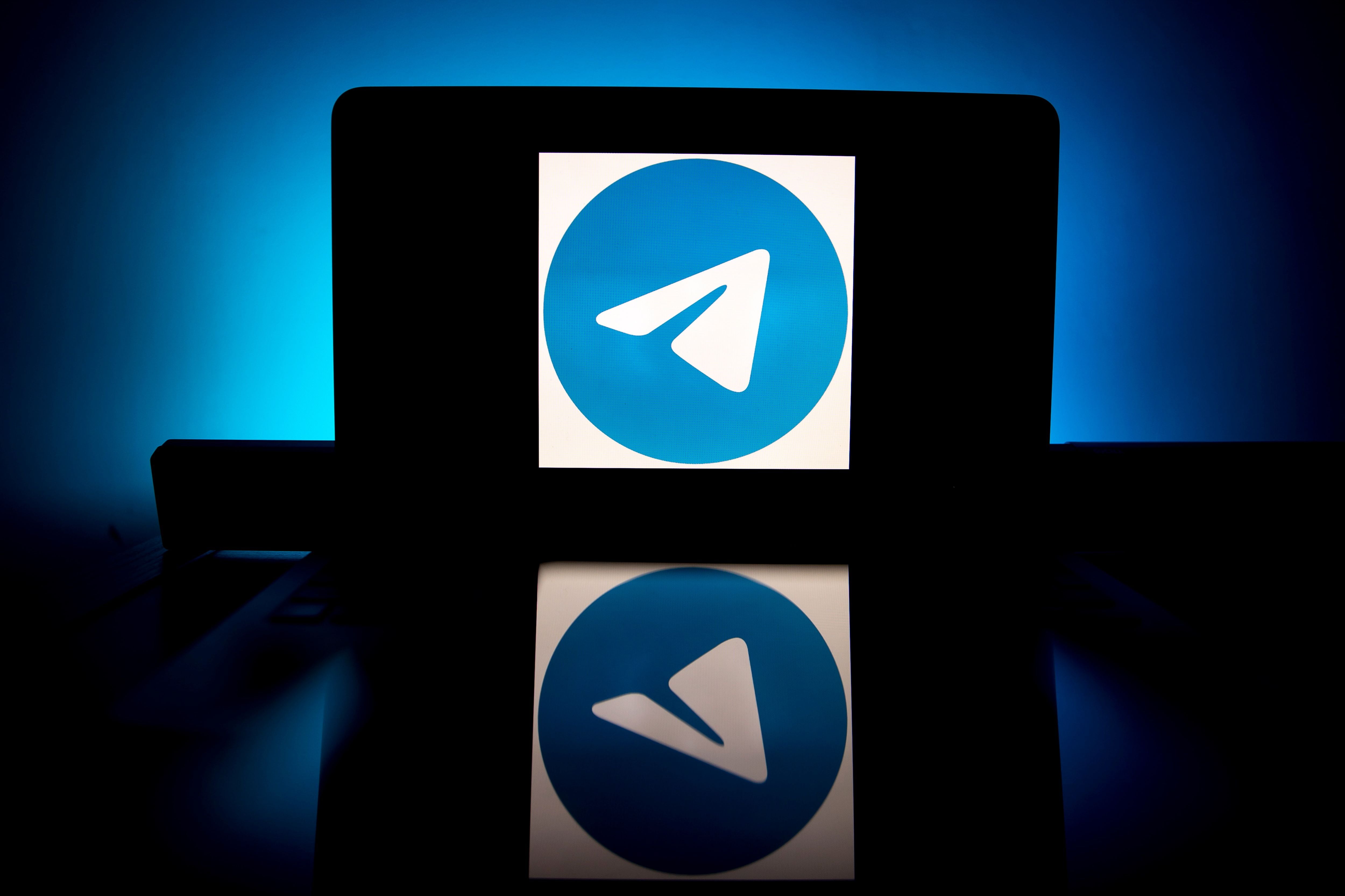 Stock image of the logo of the social messaging network Telegram.  EFE / EPA / IAN LANGSDON
