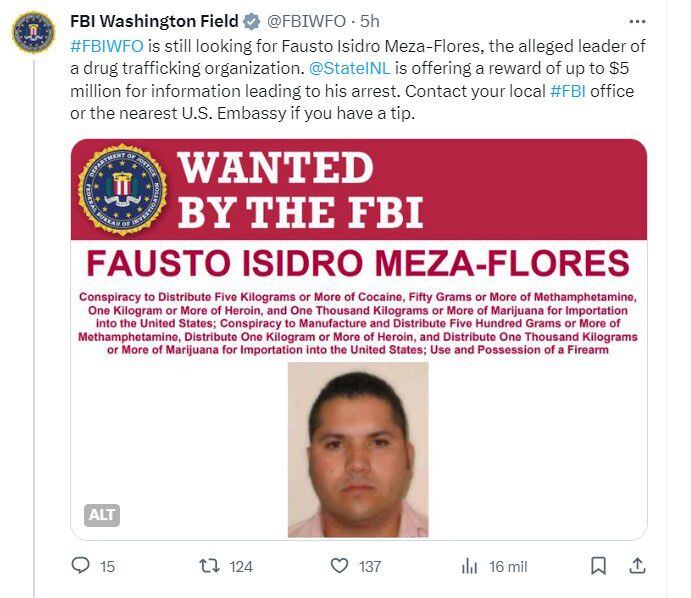 Chapo Isidro Cártel de Beltrán Leyva FBI