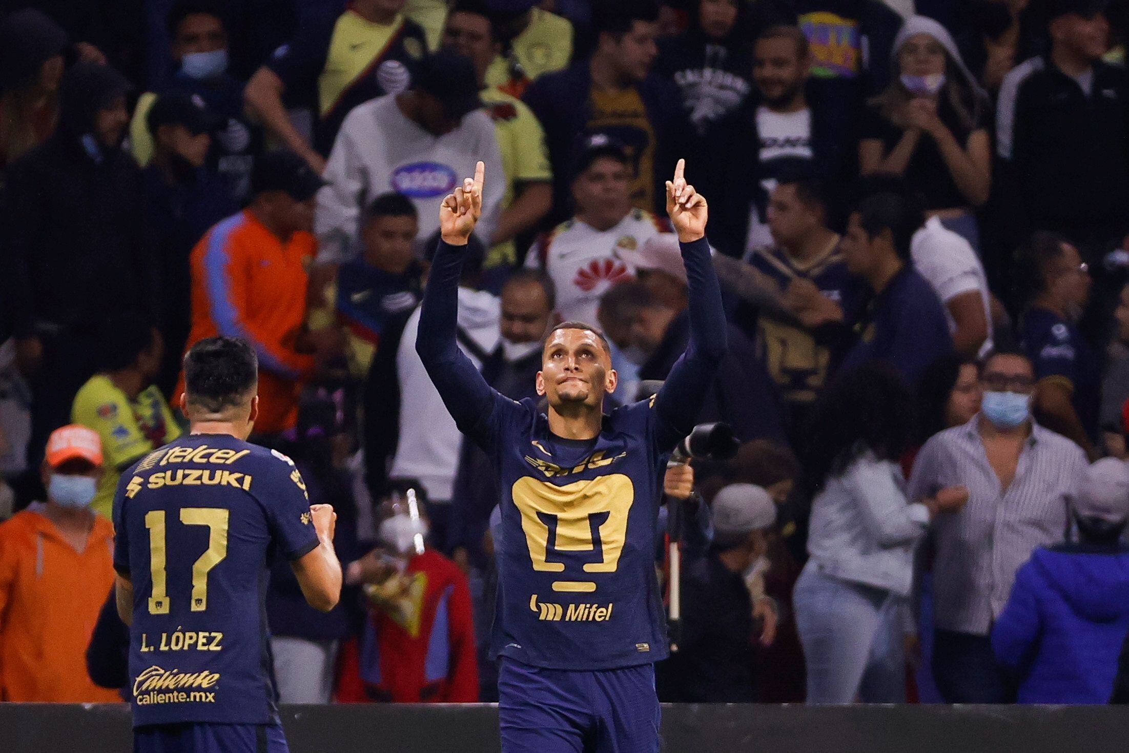 Pumas gave one of the best matches of the tournament against America (Photo: José Méndez / EFE)
