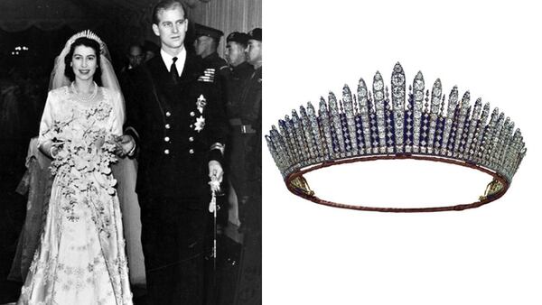 La Reina Isabel II se casó con la tiara Fringe