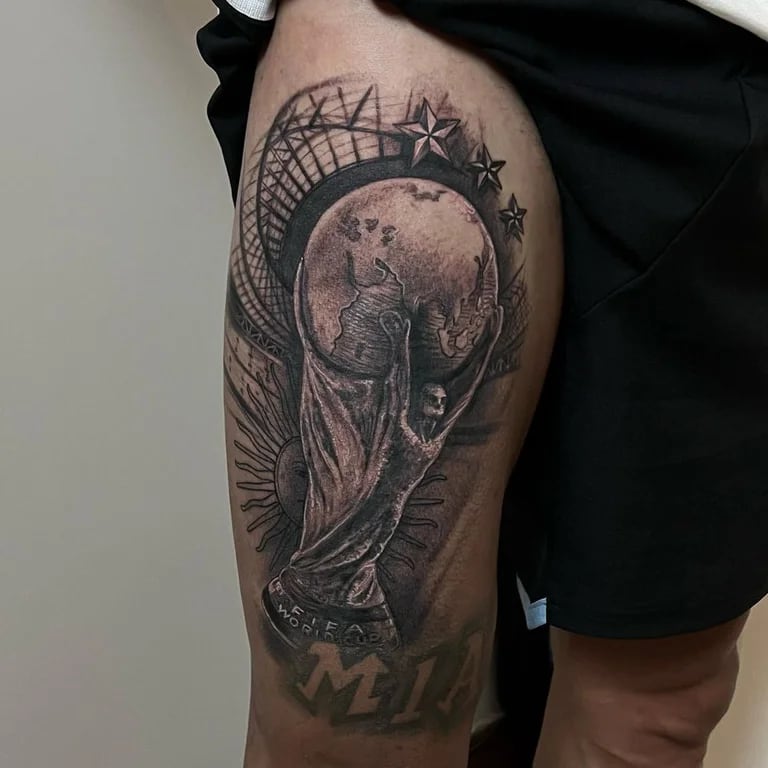 El impresionante tatuaje de Ángel Di María tras ganar el Mundial de Qatar