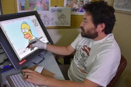 Aguilar fue el primer latino en trabajar en series animadas como los Looney Toons (Foto: Twitter@iDrawhomer)