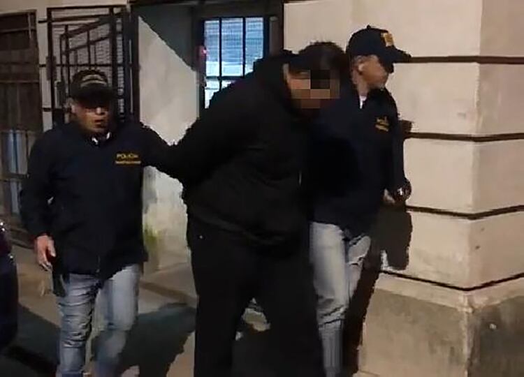 Esteban González Zablocki durante la detención