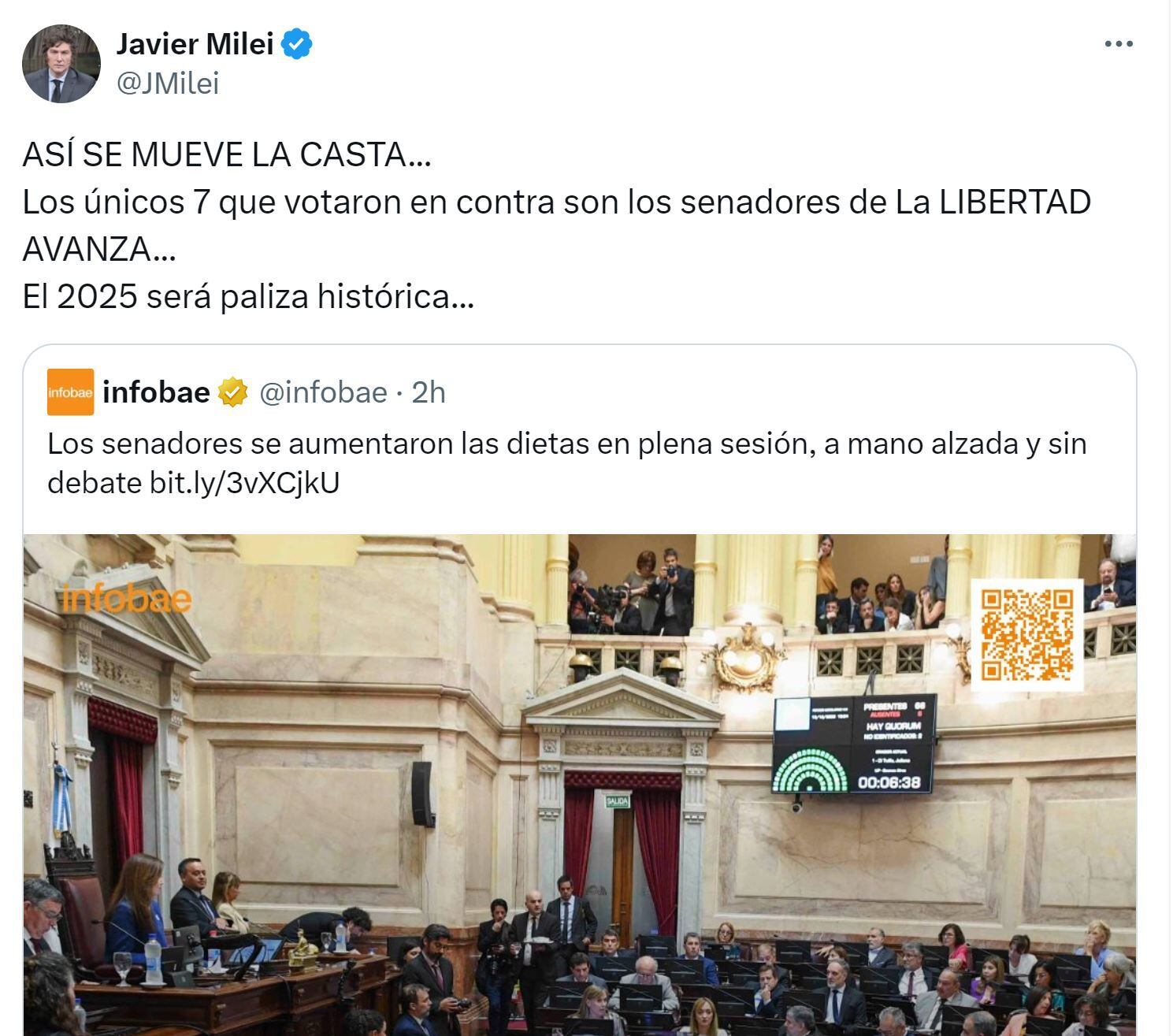 Javier Milei-Senado