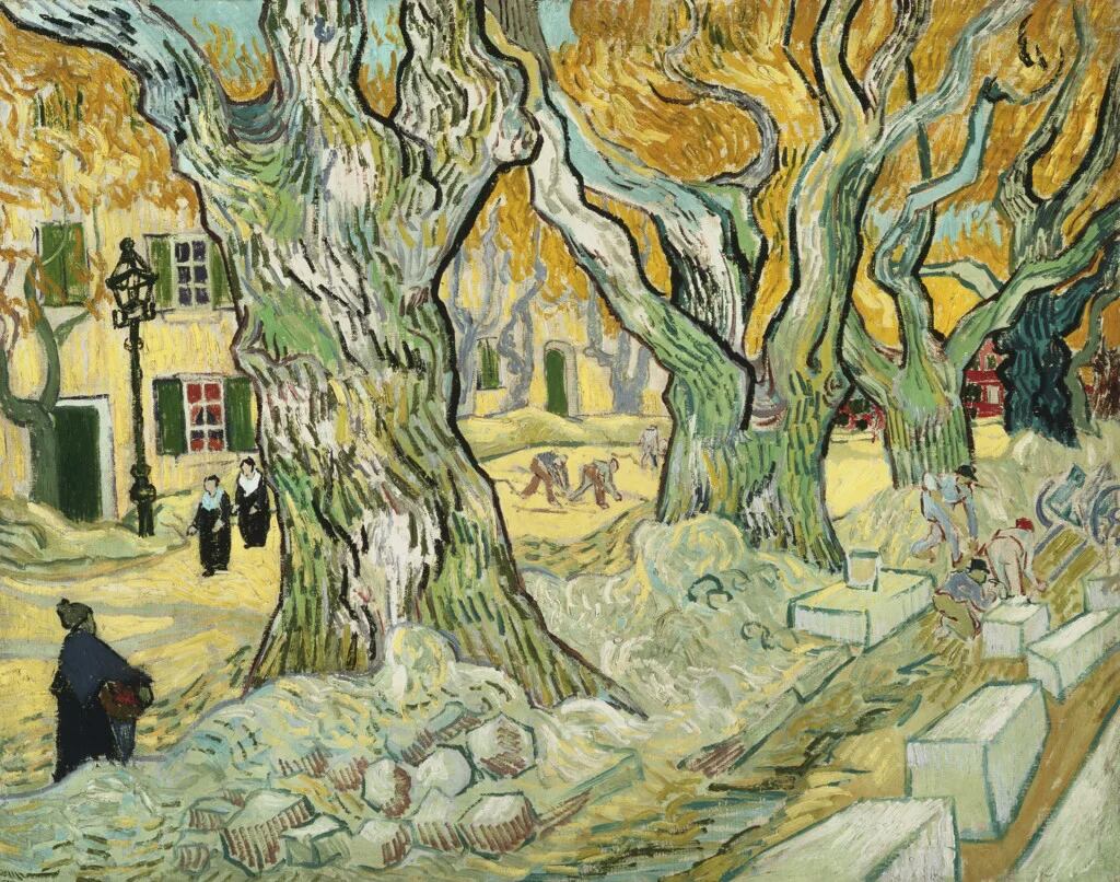 “Los peones camineros” (1889), de Van Gogh