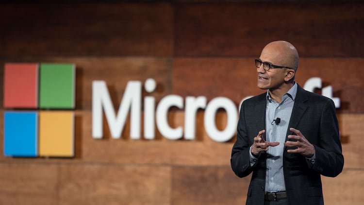 El CEO de Microsoft, Satya Nadella, ha obtenido grandes resultados. (Getty Images)