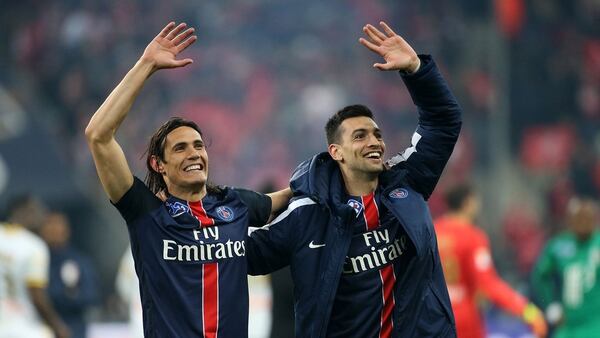 Cavani y Pastore lideran el clan sudamericano en el vestuario del PSG (Getty Images)