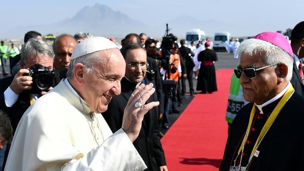 Francisco en el momento en que llegó a Trujillo (AFP)