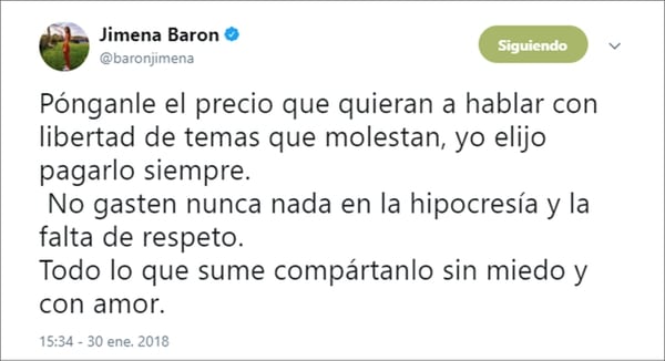 J Mena >> Album "La Cobra" - Página 2 Jimena-Baron-tuit-1