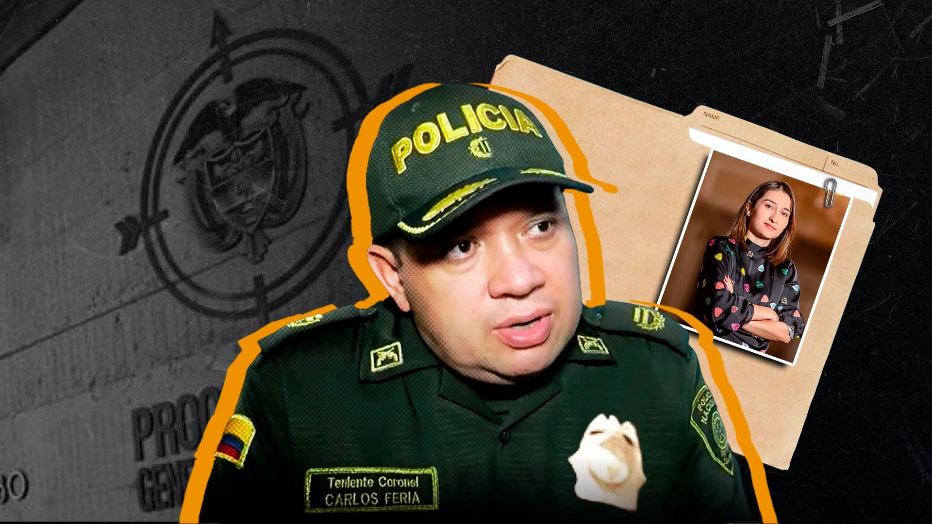 El coronel Feria declaró ante la Procuraduría por el caso contra Laura Sarabia que involucra el uso del polígrafo sobre Marelbys Meza.
Fotomontaje Infobae (Jesús Avilés)