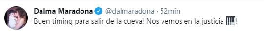 El mensaje de Dalma Maradona tras la reaparición de Matías Morla