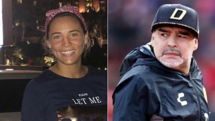 Rocío Oliva y Diego Maradona