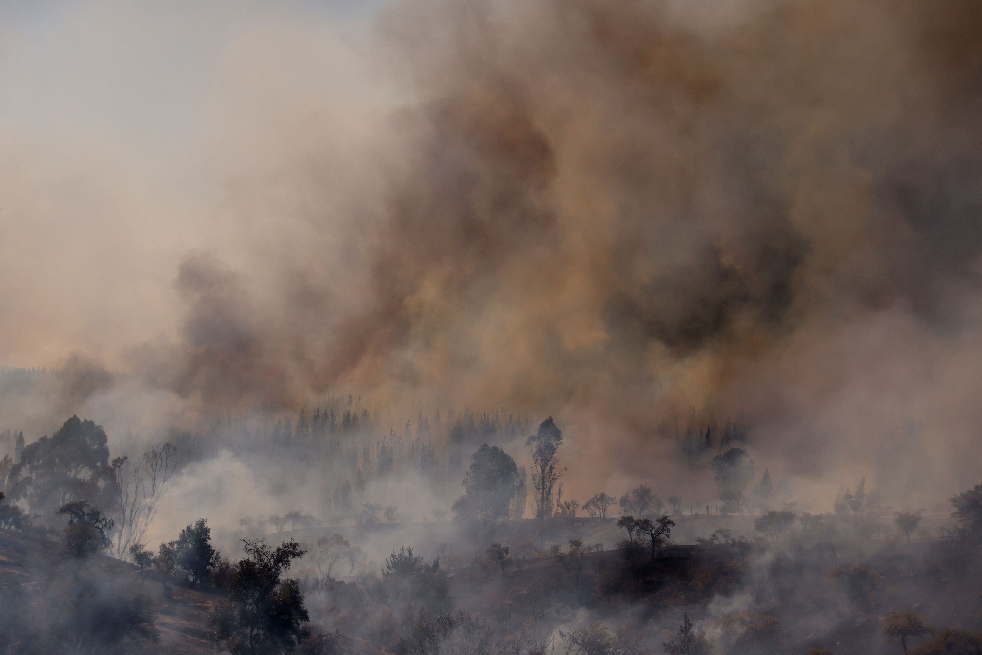 Para este fin de semana se esperan condiciones climáticas que podrían provocar nuevos incendios en Chile (REUTERS/Ivan Alvarado)