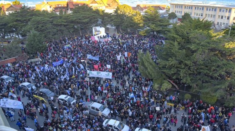 El conflicto docente en Chubut contó con la adhesión de un paro nacional de CTERA. 