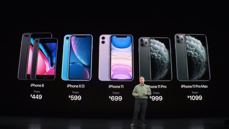 Los precios de los nuevos iPhones y de la generación anterior