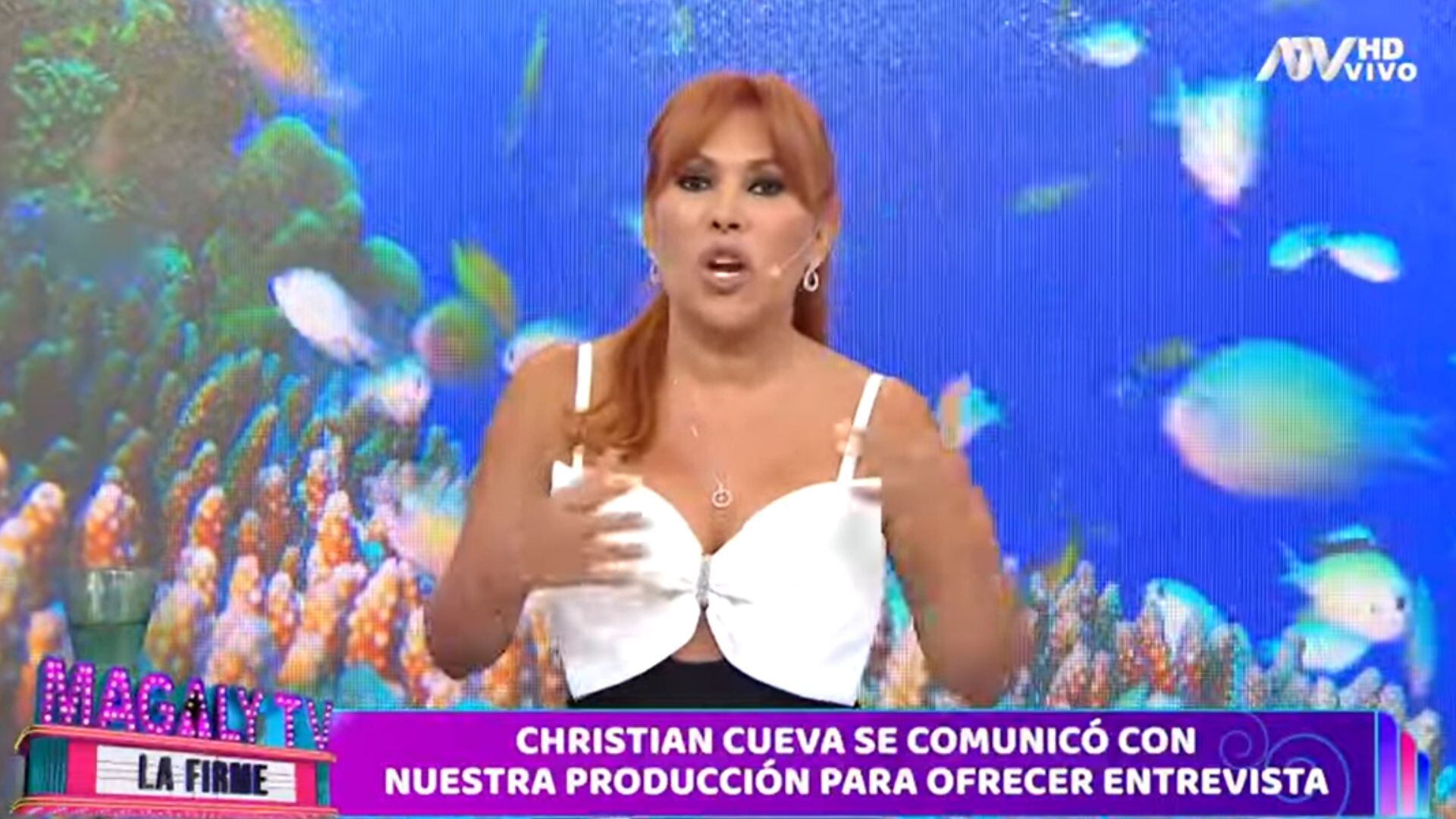Christian Cueva estaba dispuesto a dar entrevista a Magaly Medina, pero bajo ciertas condiciones. ATV.