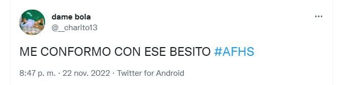Usuarios reaccionan a beso de Cristóbal a July. (Twitter)