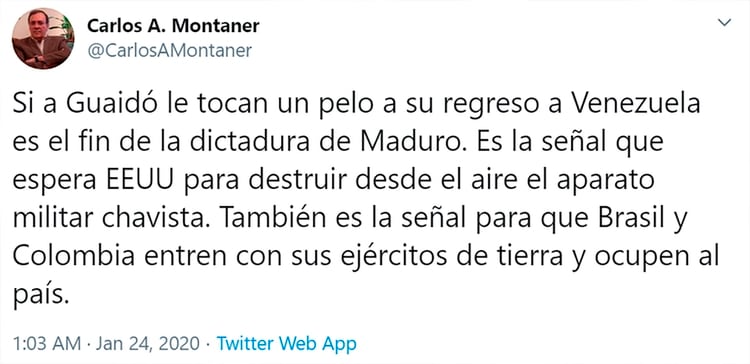 El tuit de Carlos Montaner