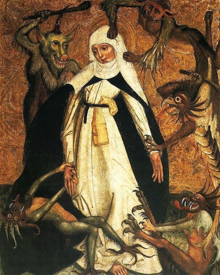 âSanta Catalina de Siena asediada por demoniosâ, anÃ³nimo, 1500