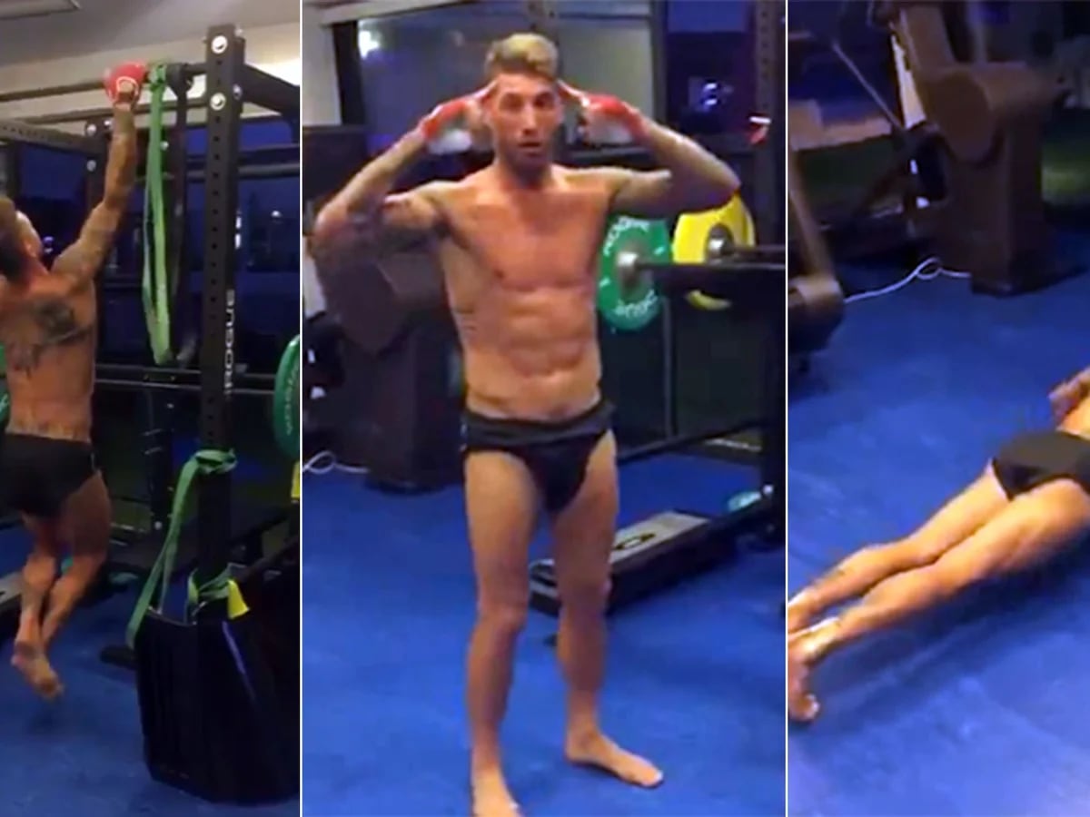 Sergio Ramos se exhibe entrenando en ropa interior: furor en las sociales - Infobae