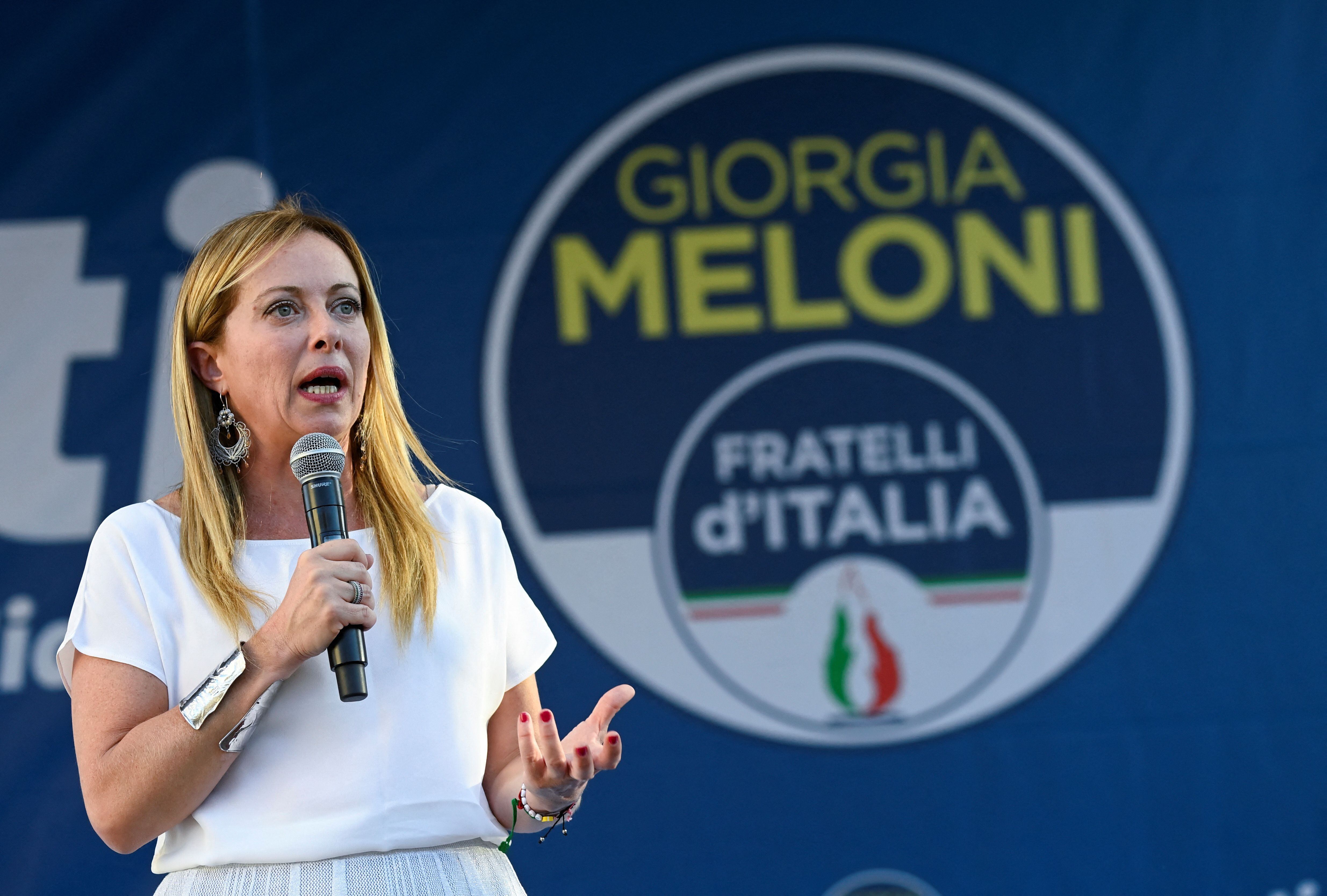 Giorgia Meloni lidera las encuestas en Italia (REUTERS/Flavio Lo Scalzo)