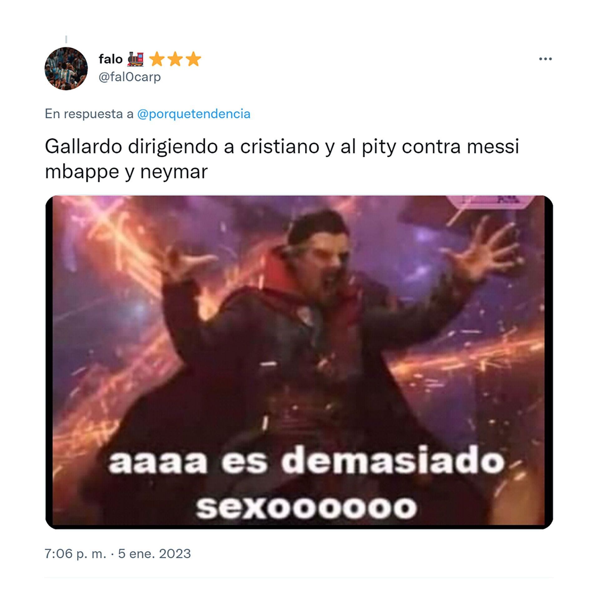 memes Gallardo dirigirá a Cristiano y Pity Martínez vs Messi