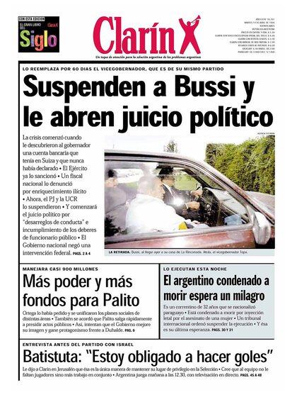 En la tapa del diario decían que el argentino esperaba un milagro que nunca ocurrió: es anoche fue ejecutado