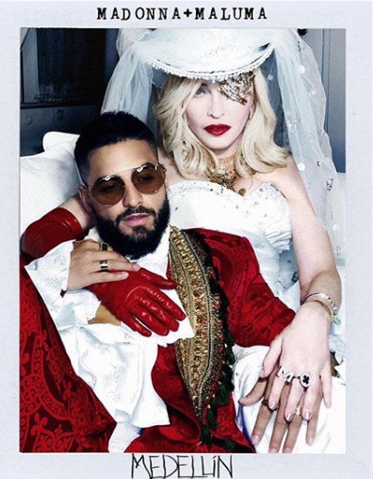 El posteo de Madonna, con Maluma (Foto: Instagram)